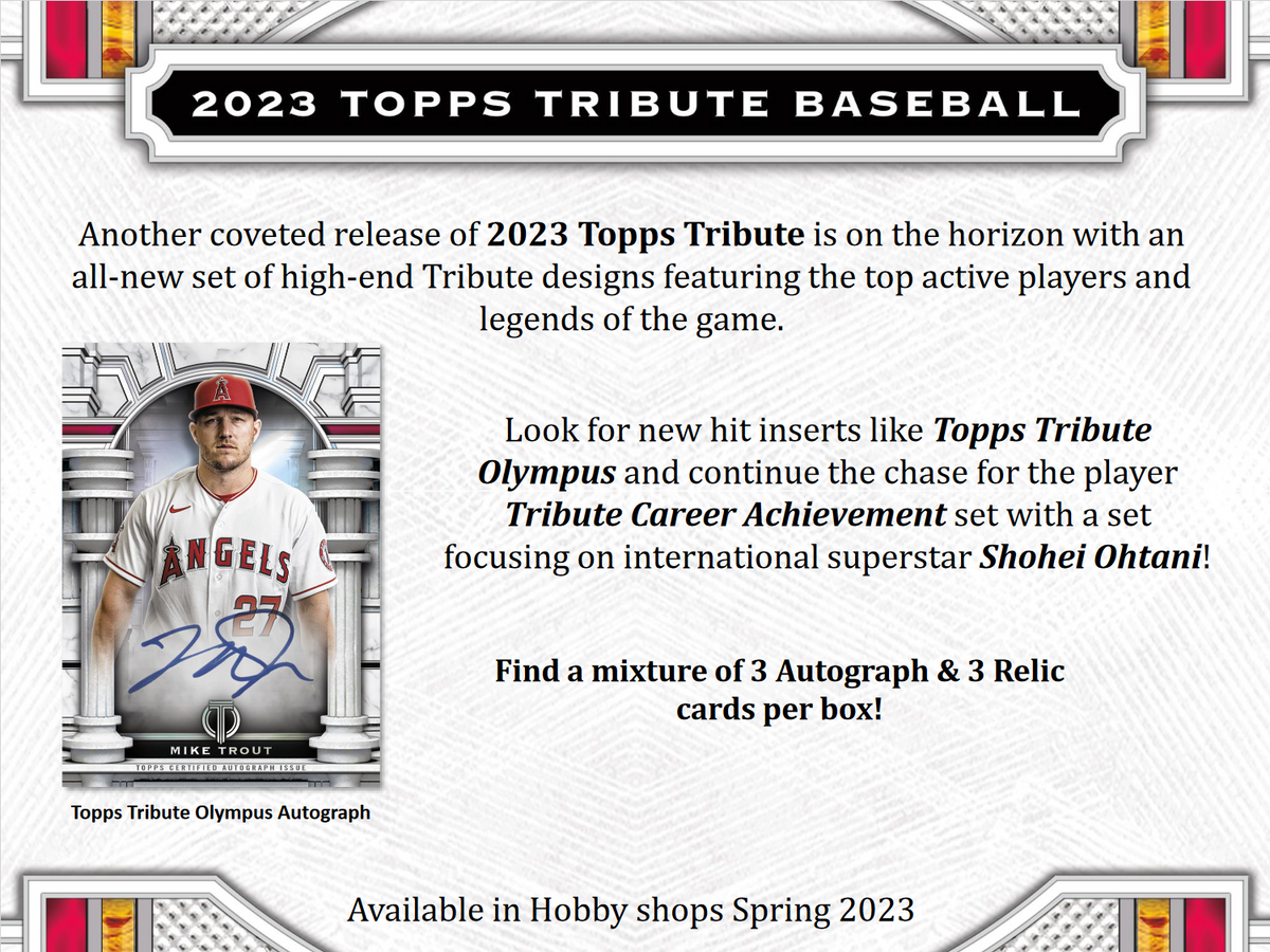 2023 Topps Tribute Baseball Hobby Box