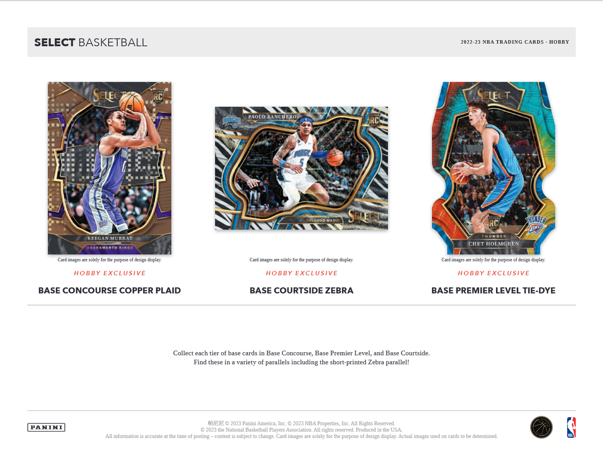 2022-23 Panini Select Basketball Hobby 12 Box Case