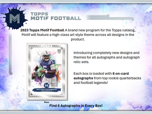 2023 Topps Motif Football Hobby 3 Box Case