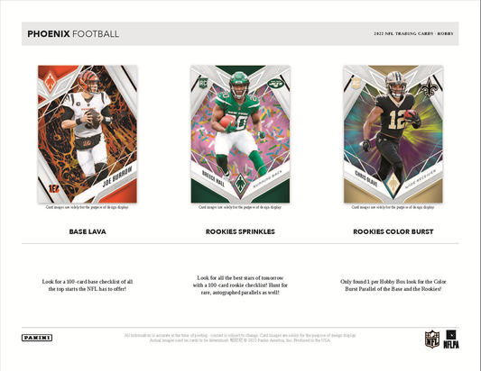 2022 Panini Phoenix Football Hobby 16 Box Case