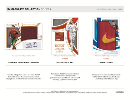 2022 Panini Immaculate Soccer Hobby Box