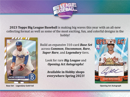 2023 Topps Big League Baseball Hobby 20 Box Case
