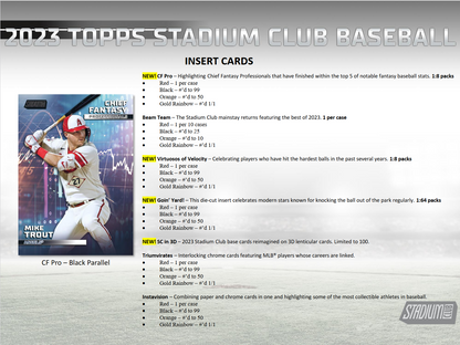 2023 Topps Stadium Club Baseball Hobby 16 Box Case