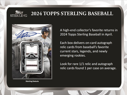 2024 Topps Sterling Baseball Hobby 4 Box Case