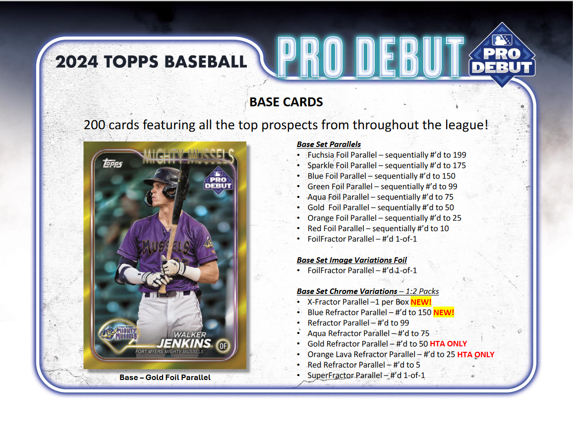 2024 Topps Pro Debut Baseball Hobby 12 Box Case