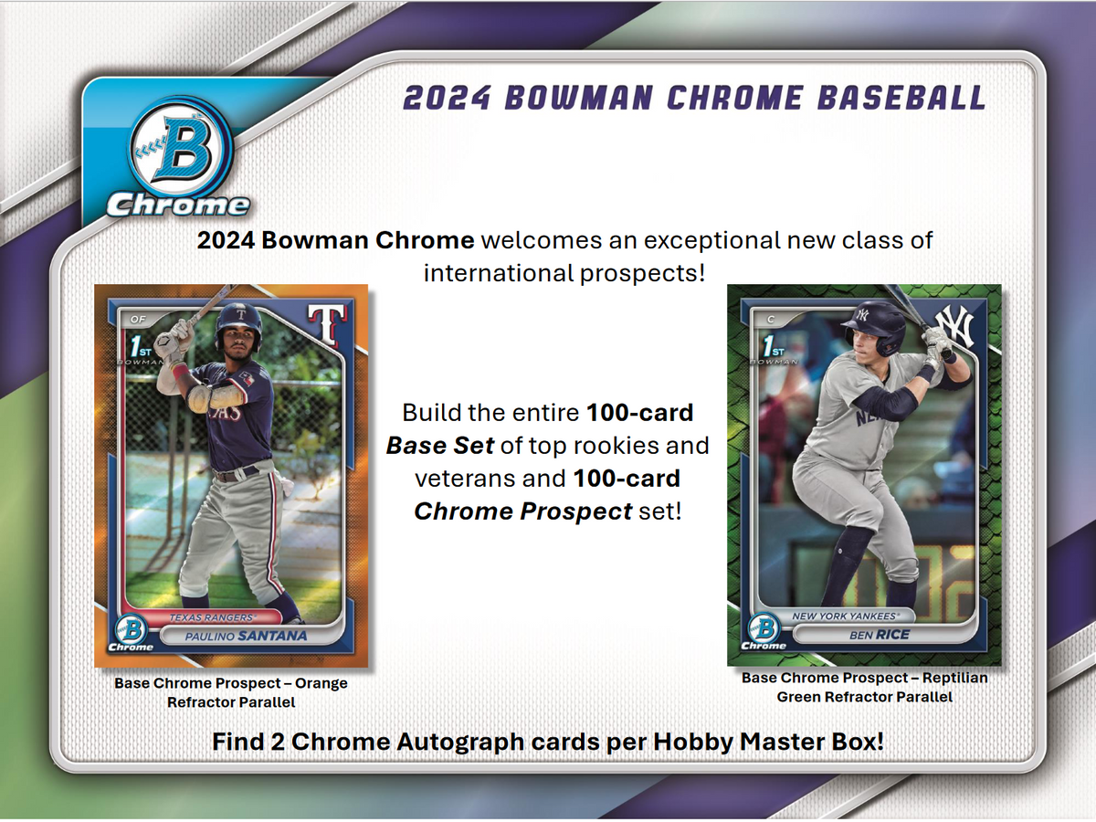 2024 Bowman Chrome Baseball Hobby 12 Box Case