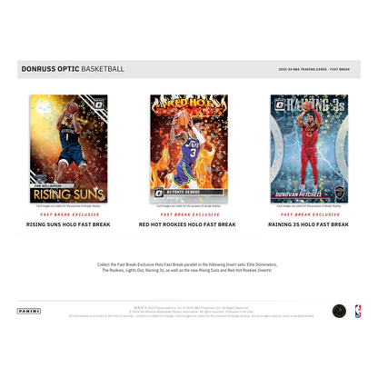 2023/24 Panini Donruss Optic Basketball Fast Break 20 Box Case