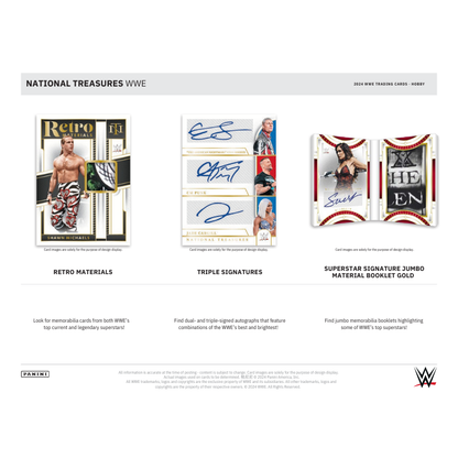 2024 Panini National Treasures WWE Hobby 4 Box Case